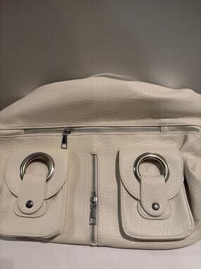 Y2K Utility Bag, Motorcycle Shoulder Bag, Cargo Pocket Purse Grommet Detail